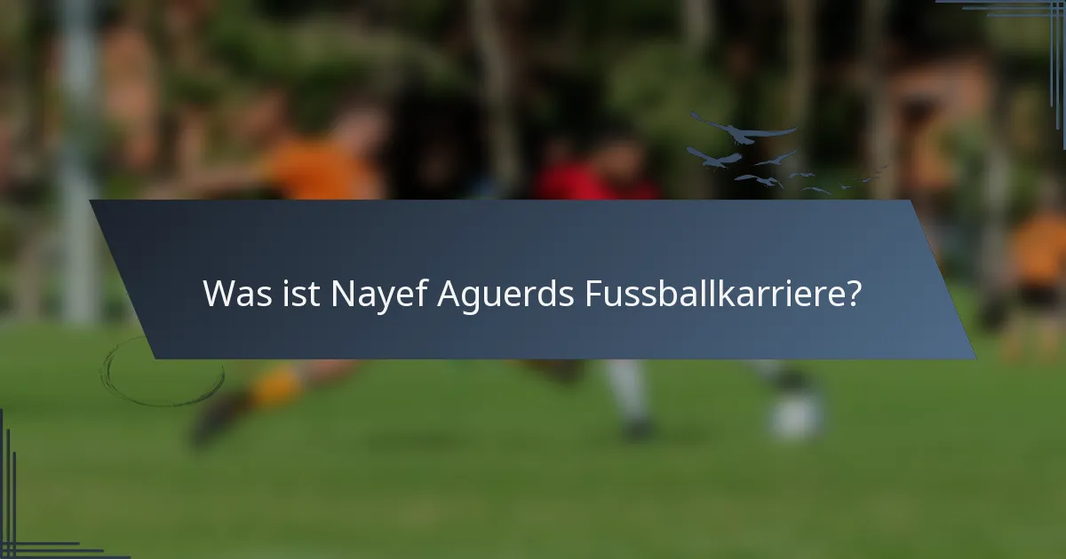Was ist Nayef Aguerds Fussballkarriere?